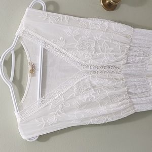 Embroidered Sheer Dress